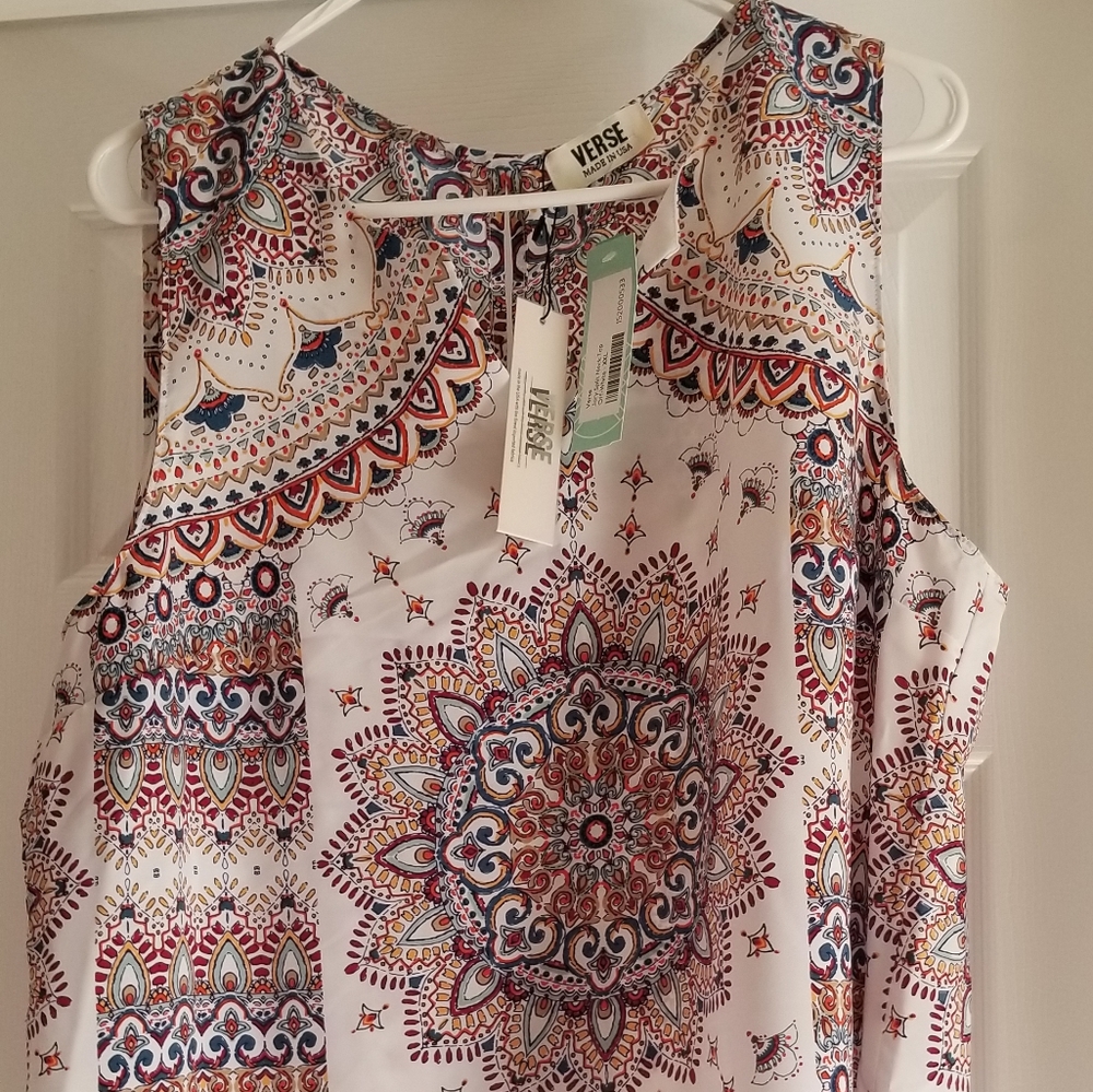 VERSE, stitch fix, NWT ,sleeveless multi color top